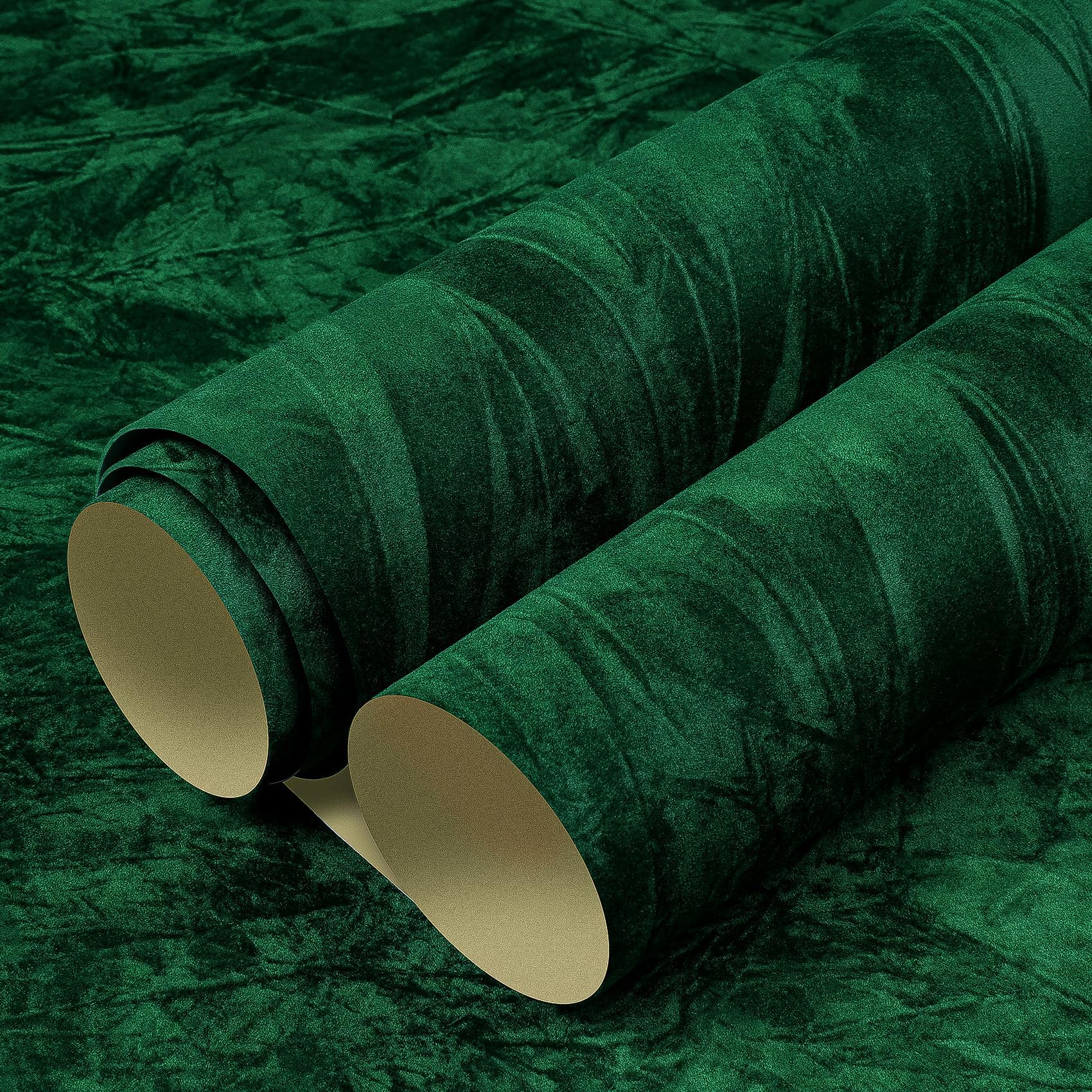 Papier peint velours vert foncé LACHEERY pour relooker une boîte à bijoux