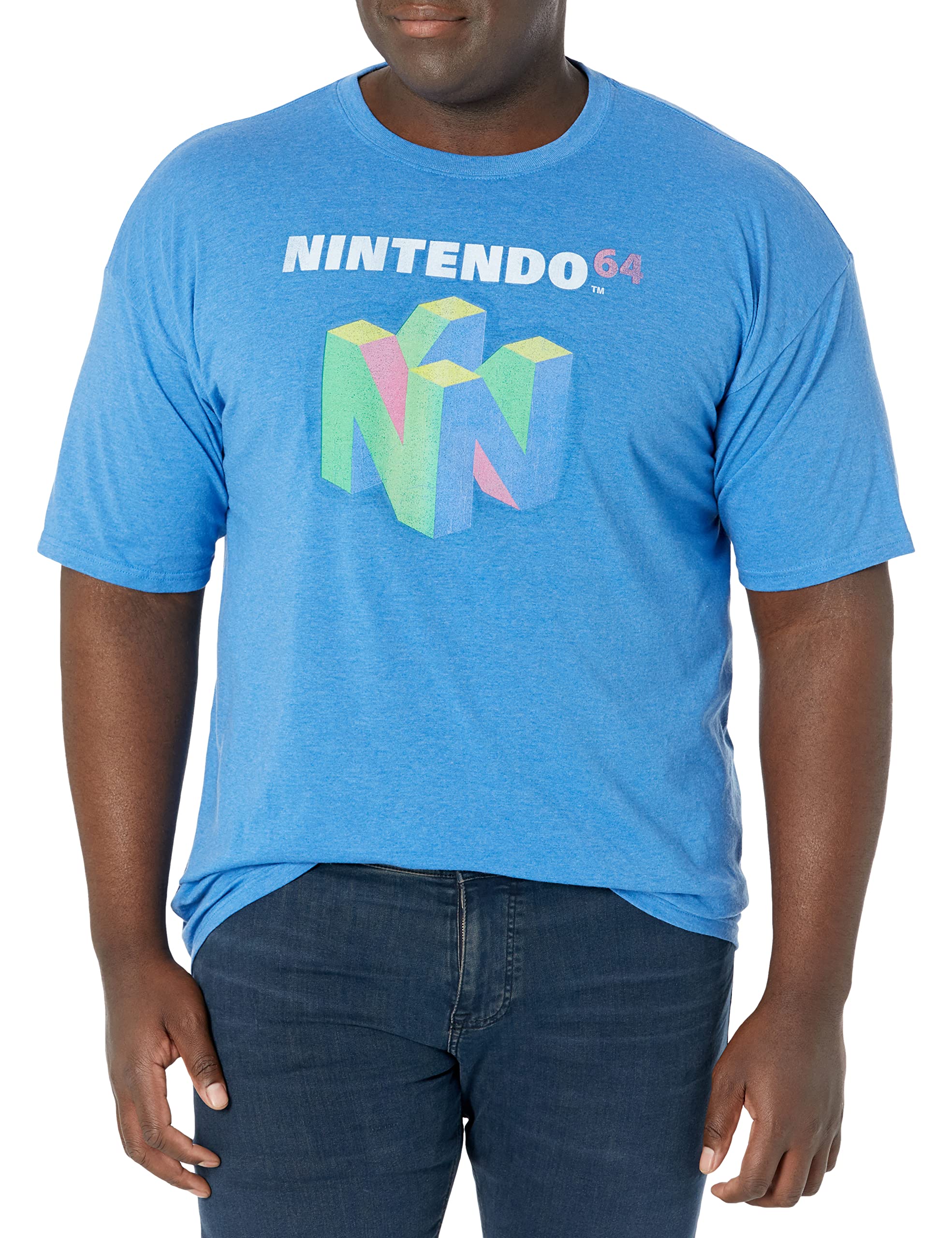 Nintendo Men's N64 Logo Short Sleeve T-Shirt - Small - Premium Royal Heather