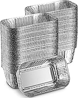 Vista 1 de MontoPack Sartenes de aluminio mini desechables para pan Sartenes de media talla profundas de 6 x 3.5” de papel de aluminio extra grueso