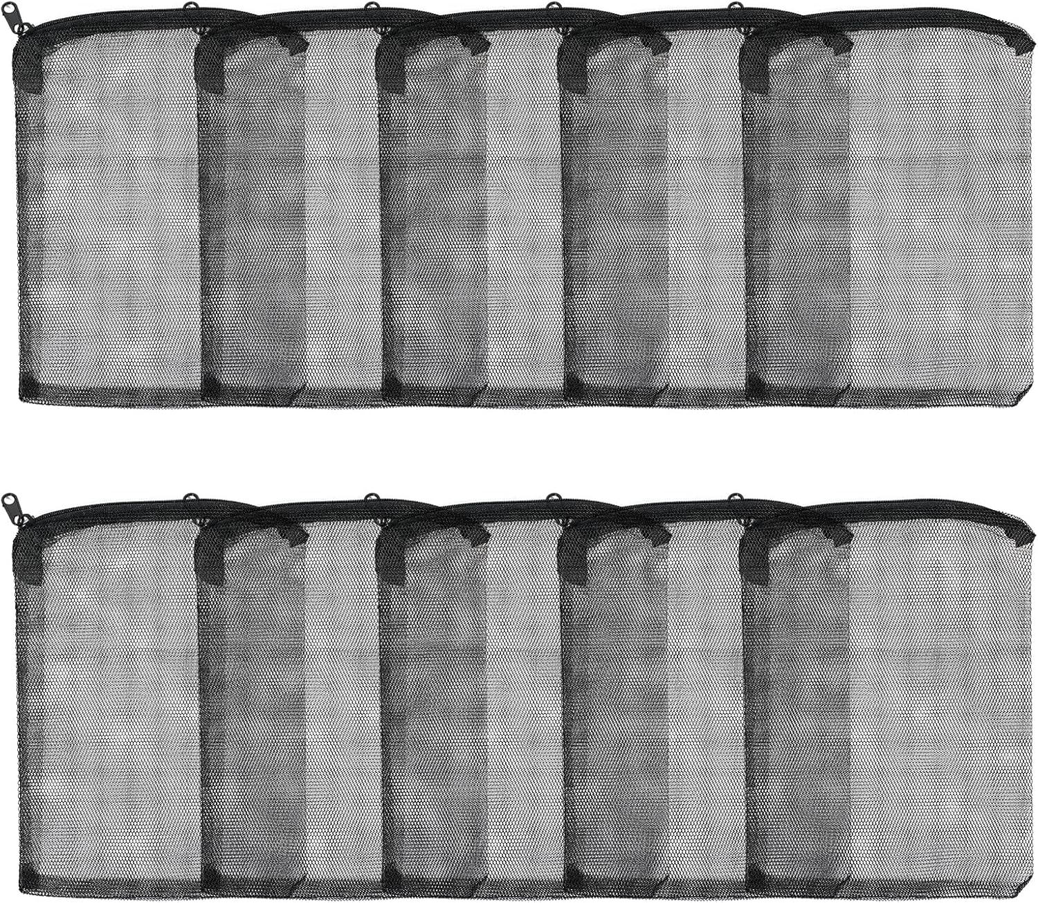 Aquaneat 10-Pack Aquarium Filter Media Bags - 5.5x8 Inch Coarse Mesh with Zipper for Bio Balls, Carbon & More