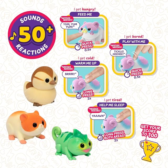 Foto 4 de 8 de Little Live Pets NeeDees - Juguete electrónico interactivo que responde al cuidado, escucha sus necesidades…
