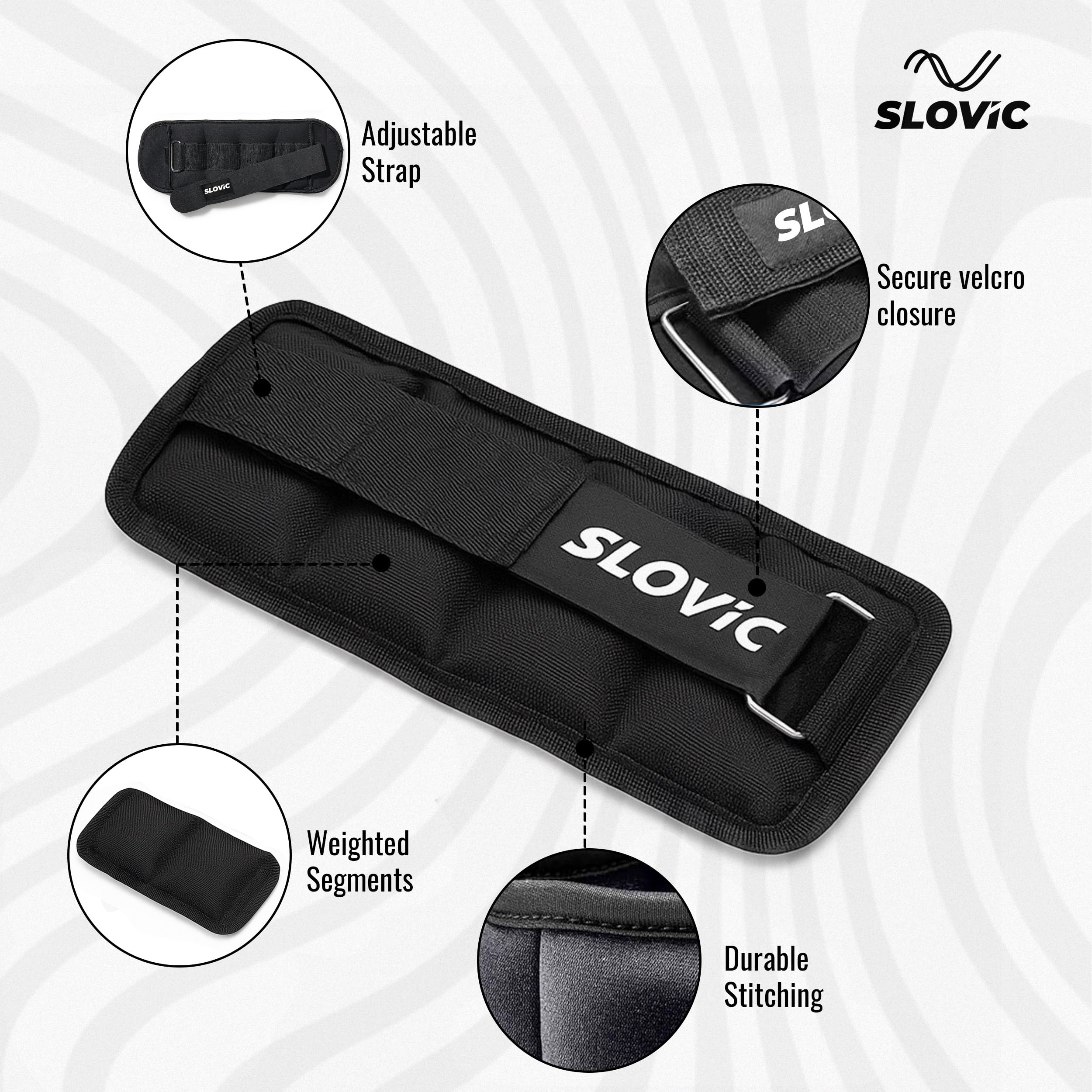 Slovic Ankle Weights - Boost Leg Strength! -2 Slovic Ankle Weights - Boost Leg Strength! -2
