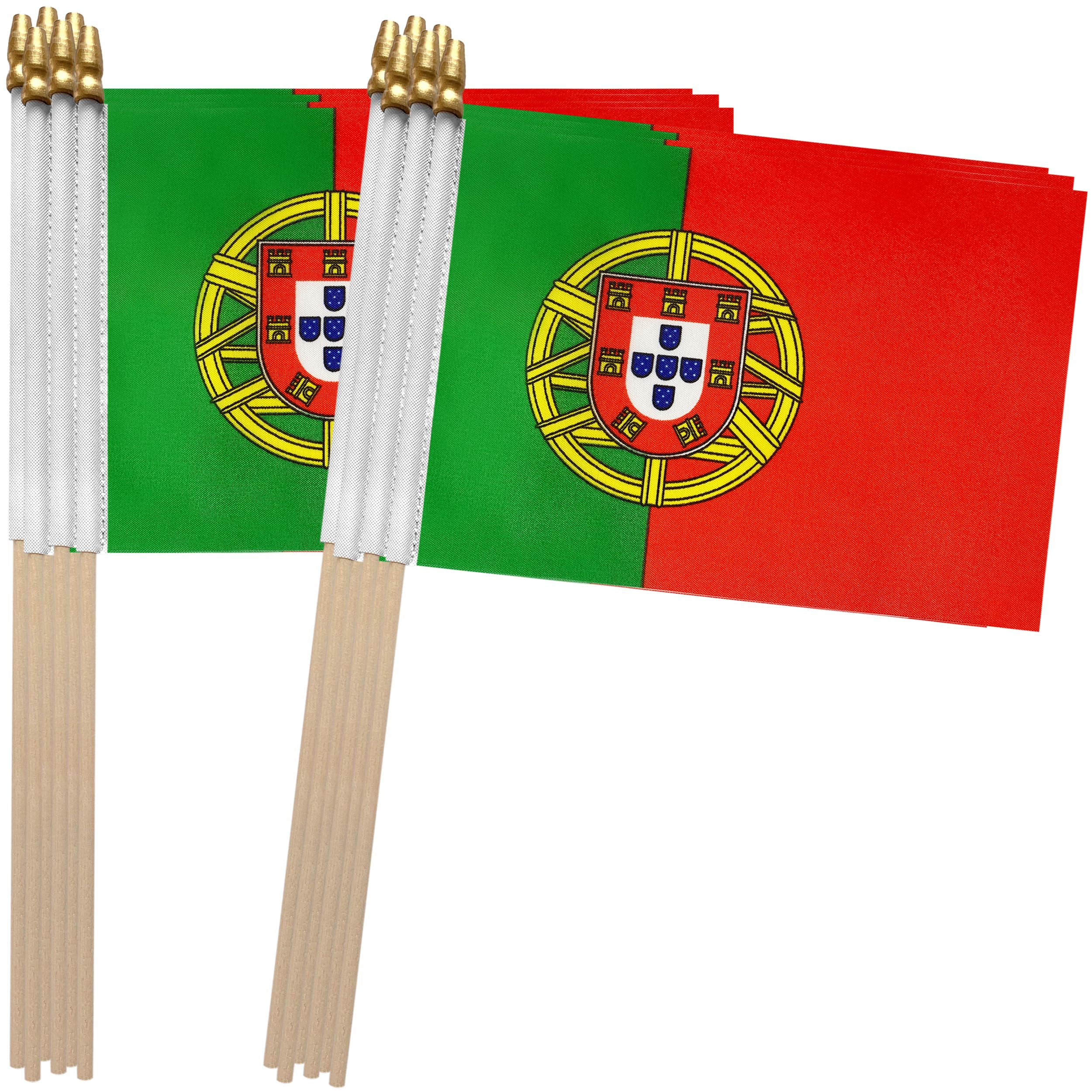 Photo 1 of TSMD Portugal Stick Flag Portuguese Small Mini Hand Held Flags,5x8 Inch,12 Pack