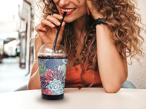 Miniatura 10 de Mugzie Funda aislante de café helado de lujo, neopreno reutilizable y acogedora para bebidas frías, evita la condensación y las vuelcas, fabricada