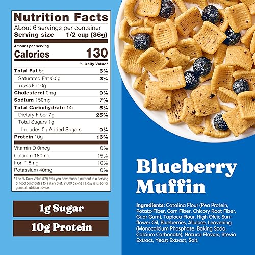 Miniatura 2 de Catalina Crunch Protein Cereal  Cereal para el desayuno con 0.35 onzas de proteína, sin azúcar añadido, sin gluten, apto para dieta cetogénica,