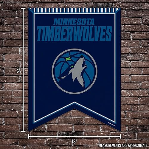 Miniatura 6 de Rico Industries Banderín de fieltro de balón de baloncesto NBA de 18 x 24 pulgadas