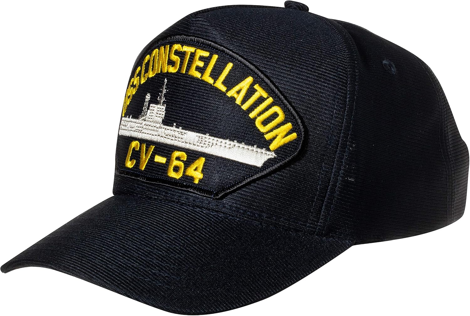 Artisan Owl United States Navy USS Constellation CV-64 Supercarrier Ship Emblem Patch Hat – Adjustable Baseball Cap (Navy Blue)