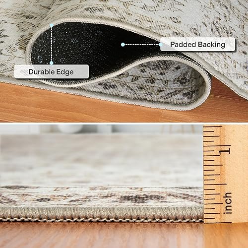 Miniatura 2 de ReaLife Rugs Alfombra Pasillo Lavable a Máquina - Sala de Estar Dormitorio Baño Cocina Entrada Oficina - Acolchada Pelo Bajo Resistente a Manchas