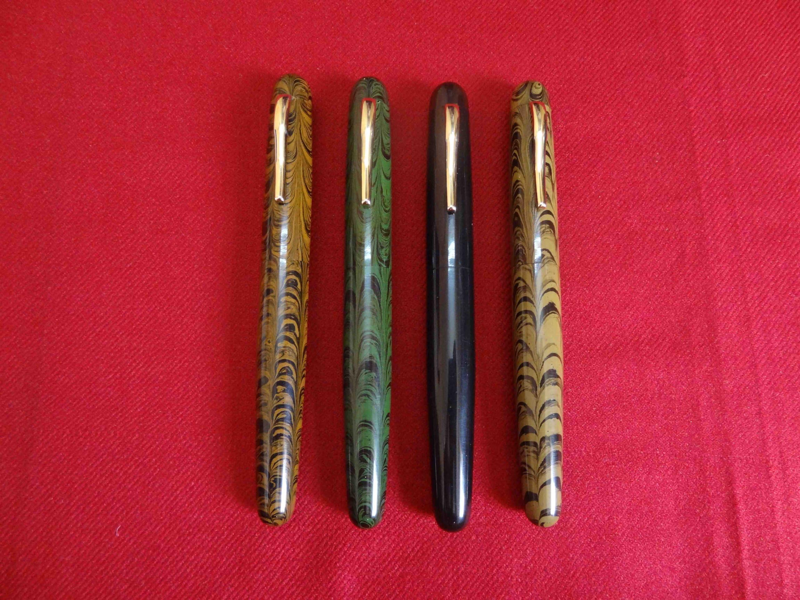 RANGA EBONITE (HARD RUBBER) RIPPLE LARGE FOUNTAIN PEN-MODEL 4C-EYEDROPPER MODEL