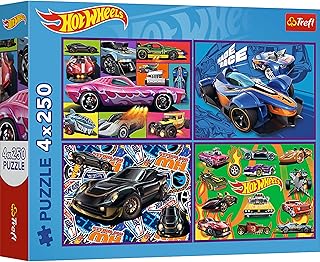 Puzzles - "4x250" - Racing cars/Mattel Hot Wheels_FSC Mix 70%