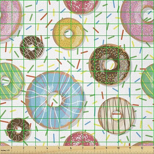 Vista 548 de Lunarable The Yard, tela azul real de The Yard, patrón de cerámica inspirado en el Medio Oriente estilo marroquí, estampado oriental, tela de satén