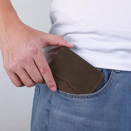 Miniatura 6 de Cartera delgada con bloqueo RFID para hombres Cartera delgada y plegable para tarjetas de crédito Cartera delgada para hombre Cartera minimalista