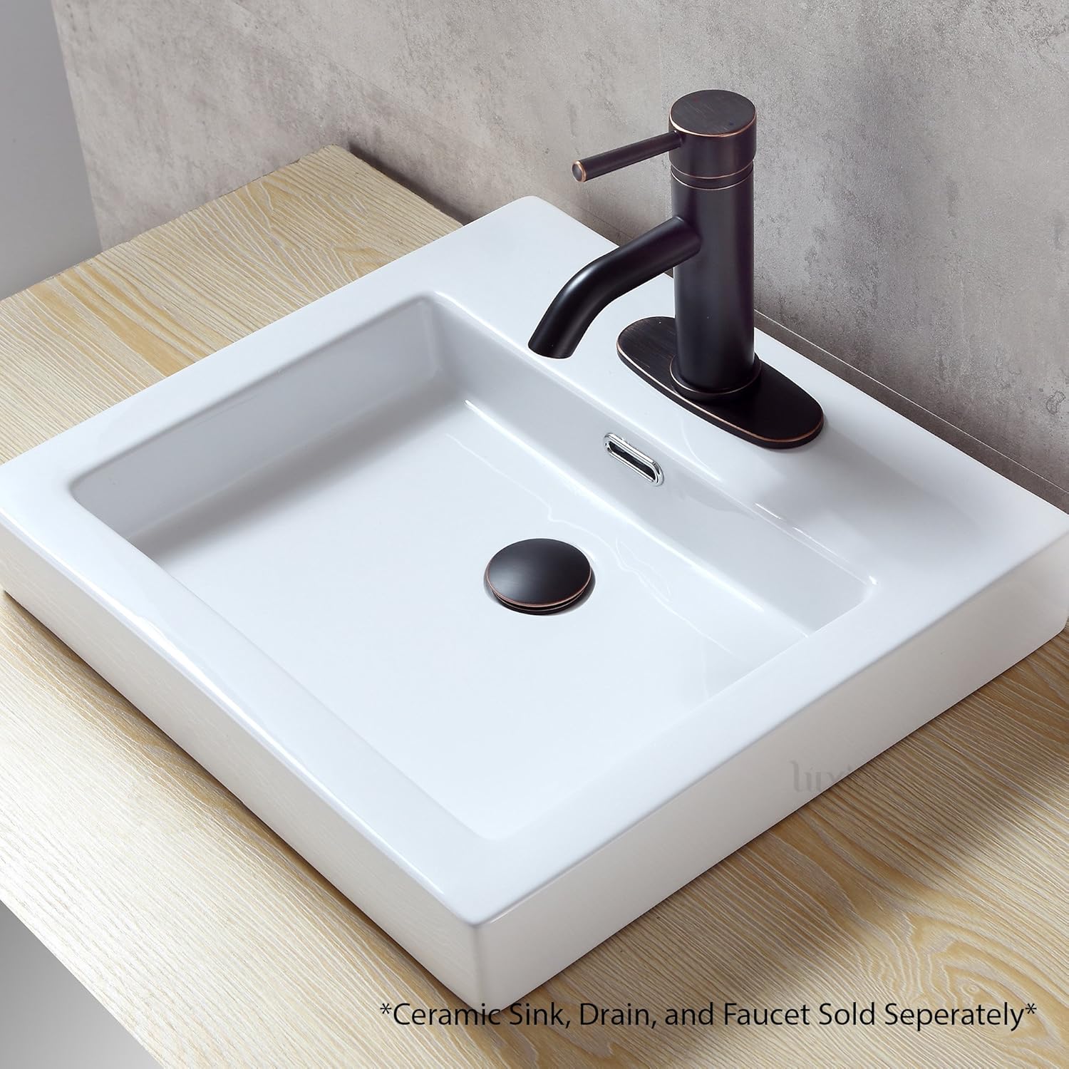 Luxier DKPL-7O Bathroom Vessel Vanity Sink Faucet 4" Hole Cover Deck Plate Escutcheon in Oil Rubbed Bronze