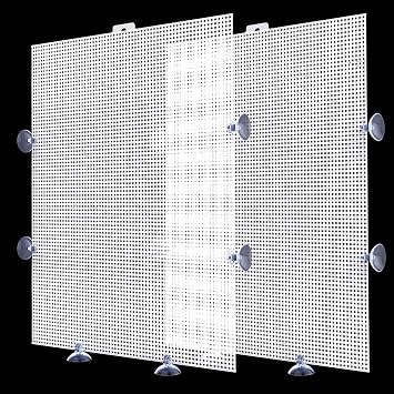 2 Pack Fish Tank Divider, Plastic Grid Cuttable Grid Plate Fish Separator with 12 Suction Cups DIY Designed Clear Easy to Bent 17 * 13in