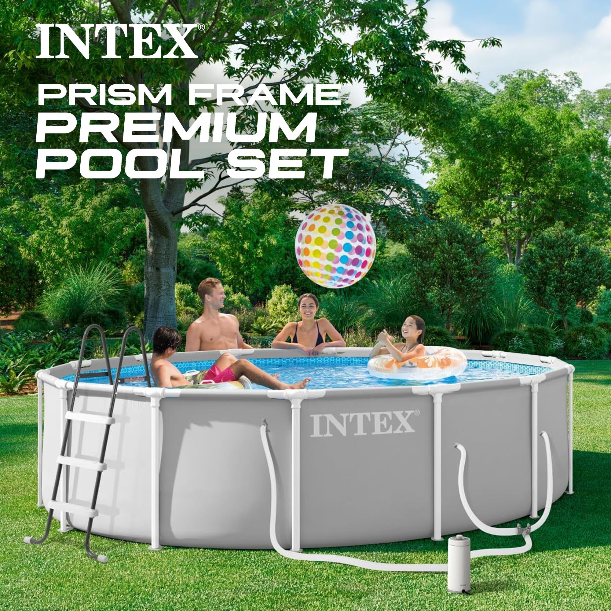 Amazon.com: INTEX Prism Frame 14 ft x 42 in Above Ground Pool Set