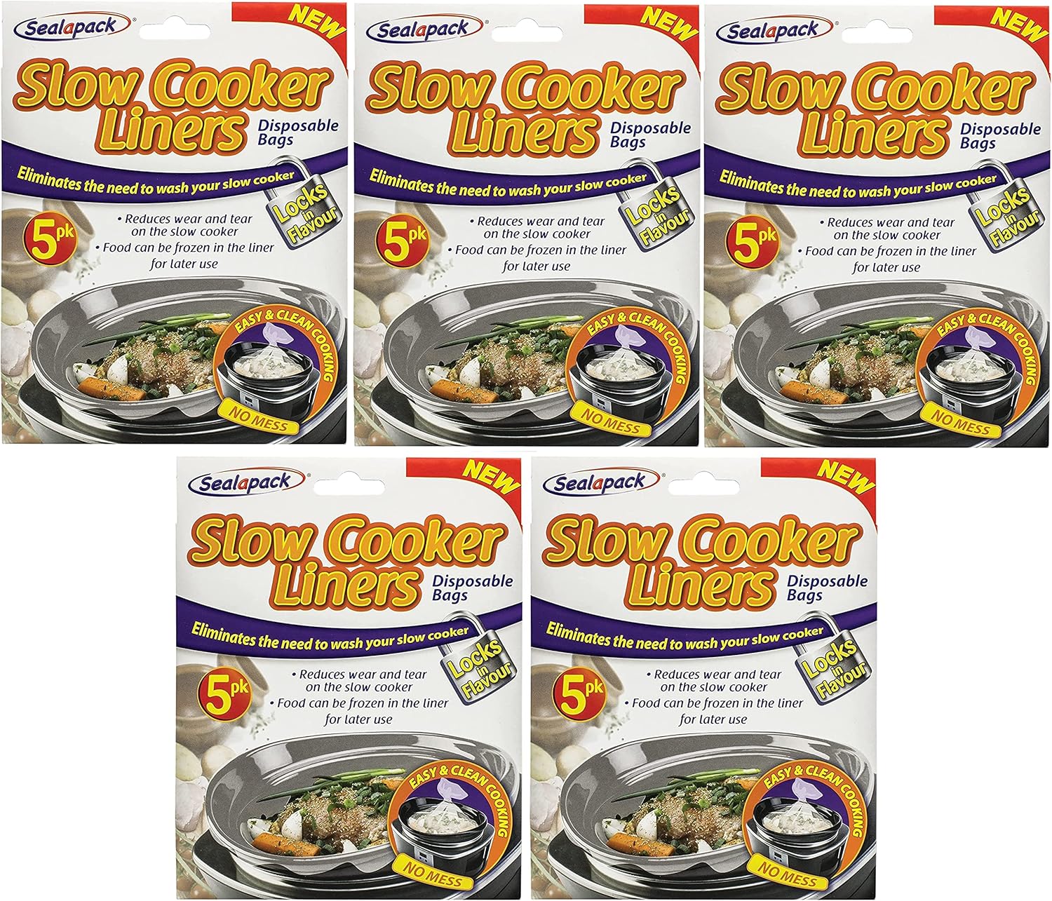 25x Slow Cooker Liners Keep pots Clean, Eliminates Soaking and
