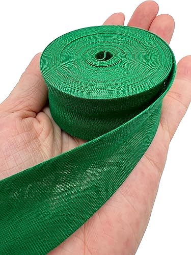 Miniatura 30 de PEPPERLONELY 30 yardas 0.984 in (1 pulgada) 100% algodón de un solo pliegue bies tipo bies Binding para coser y dobladillar cinta - verde 10. Verde