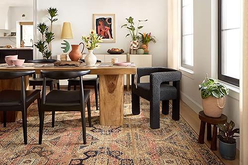 Miniatura 9 de Justina Blakeney x Loloi Eila Collection EIL-05 - Alfombra de muestra de 18 x 18 pulgadas, mandarinamulti