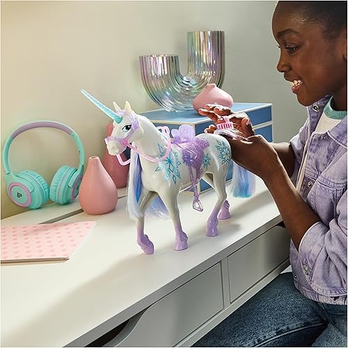 Miniatura 2 de Unicorn Academy, Glaciar Power of Friendship con silla y brida translúcidas, 11 pulgadas, muñecas y juguetes de unicornio para niñas de 4 años en
