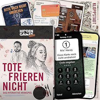 Hidden Games Hangover - Tote frieren Nicht - Krimispiel für Erwachsene mit Charakterrollen - ohne Verkleiden - Detektivspiel - Rätselt alle im Team, werdet zu echten Detektiven und findet den Mörder