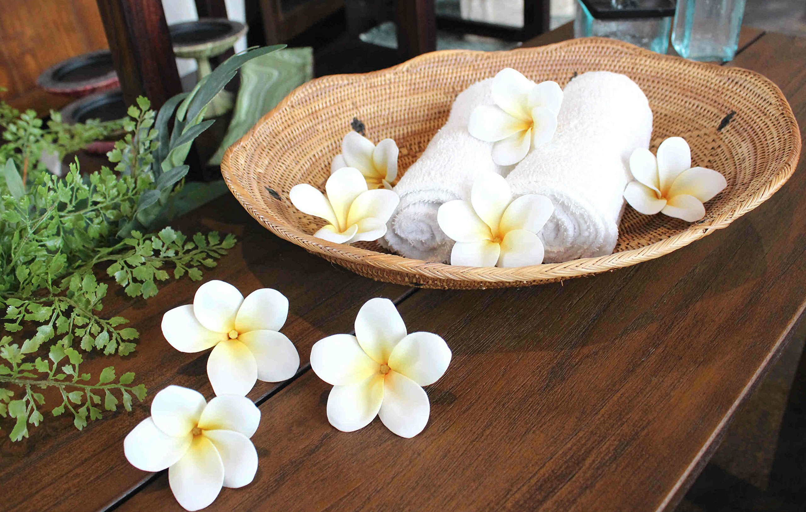 プルメリア出品 Amazon｜プルメリア 造花 フランジパニ ホワイト 8個入り 小物