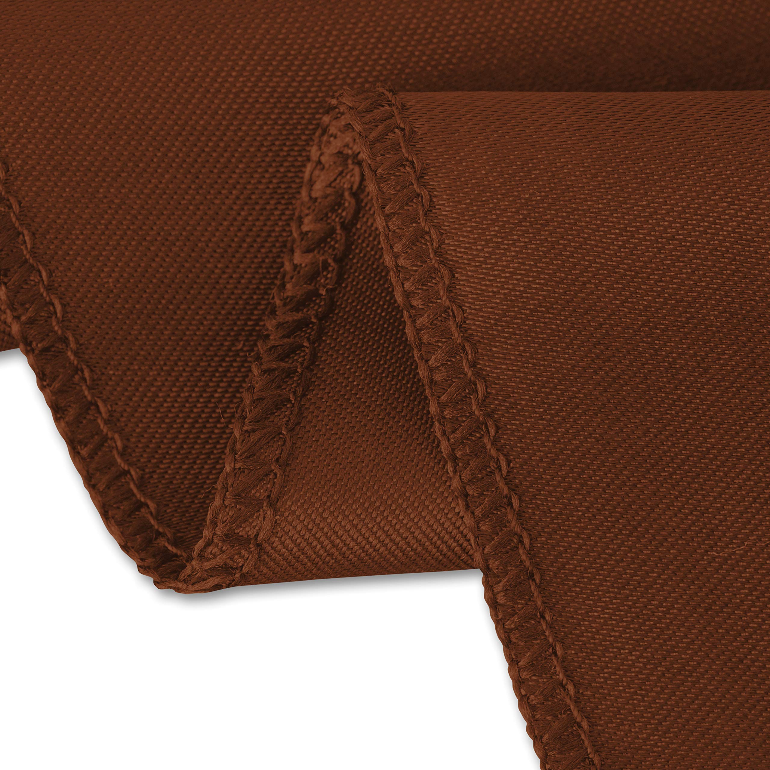 LinenTablecloth 90-Inch Satin Tablecloth, Round, Chocolate