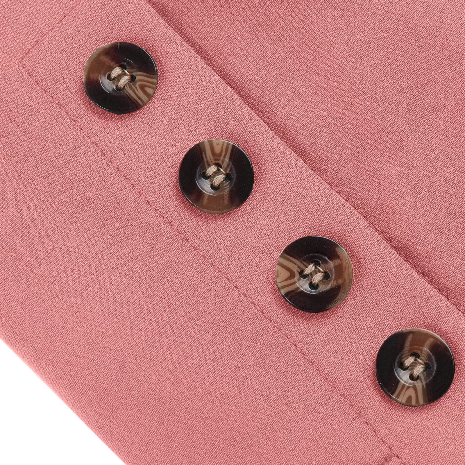Generisch Blazer Damen Elegant Mantel Einfarbig Jackett Büro Arbeit Jacken