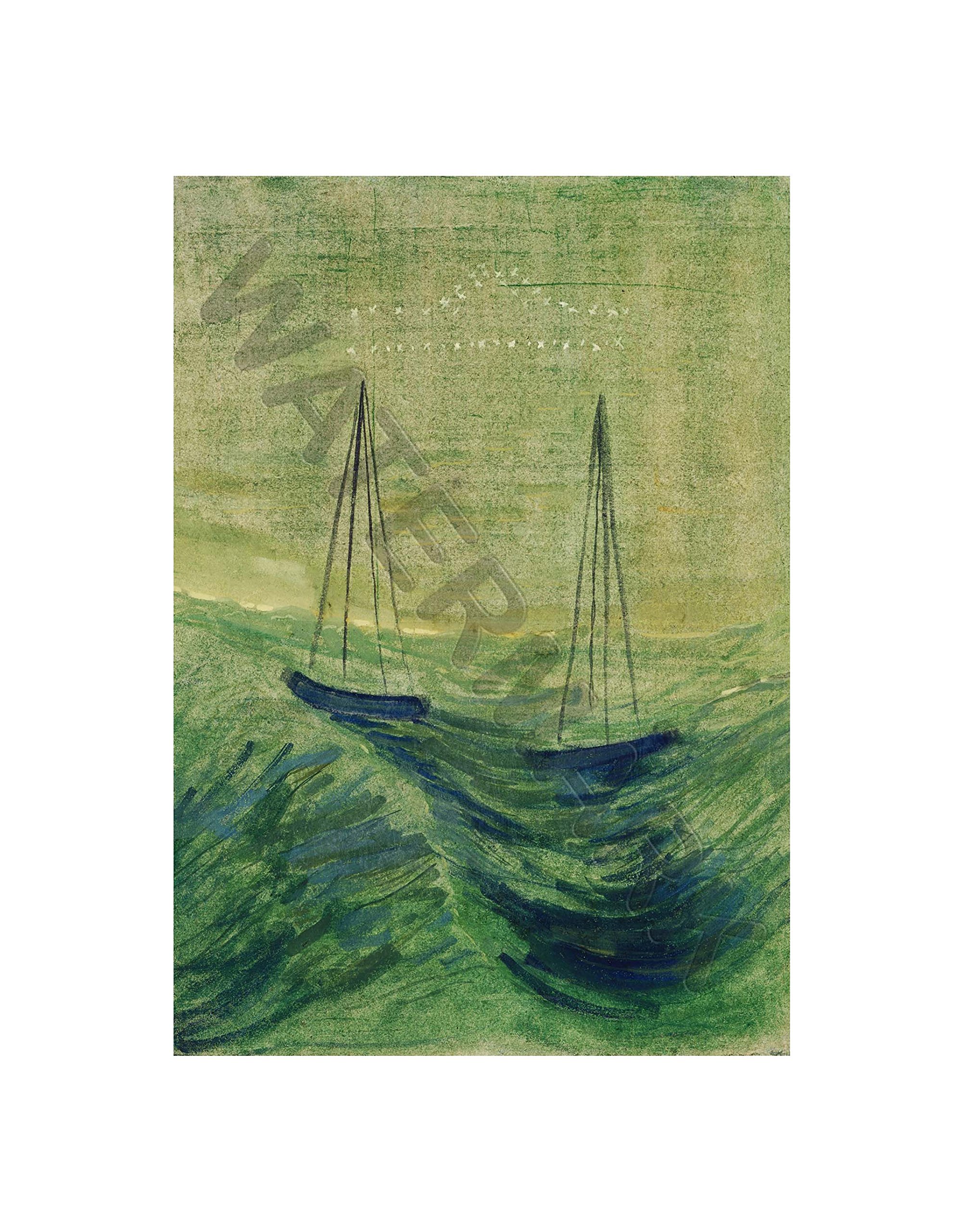 Wee Blue Coo Ciurlionis Sun Passing Libra Wall Art Print