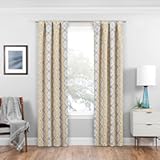 Room Darkening Curtains for Bedroom - Morrow 37" x 95" Thermal Insulated Single Panel Rod Pocket Light Blocking Curtains for Living Room, Gold