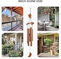 Vista 7 de Campanillas de viento de bambú para exteriores, campanillas de viento de madera para exteriores con increíble tono profundo, campanilla de viento