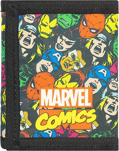 Marvel Cartera plegable para niños de Spider-Man con Vengadores, Maravilla (Marvel), Talla única, Portátil, duradero, mochila, plegable, encaje