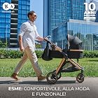 Foto di Kinderkraft ESME Trio passeggino neonati 3 in 1 fino 26 kg, con Ovetto I-SIZE 40-75 cm, Carrozzina reversibile fronte mamma e strada, Pieghevole, Nero