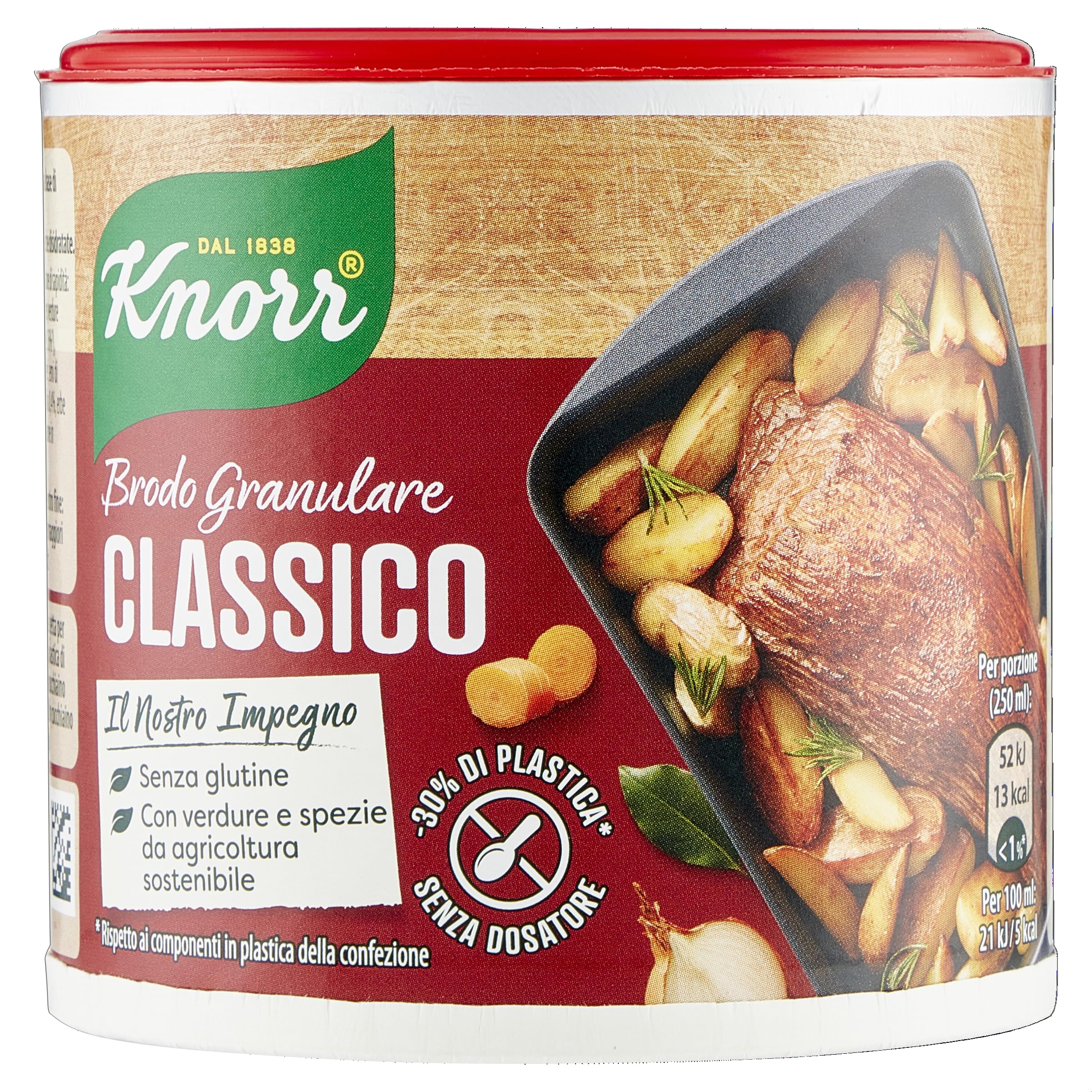Knorr Brodo Granulare Classico, Senza Glutine, Lattosio e Conservanti, Ricco di Sapore, Ideale per il Tuo Ragù e Carne alla Griglia, 150g (Confezione da 10)