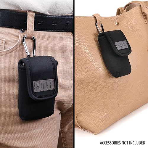 Miniatura 5 de USA Gear Funda de cinturón para teléfono compatible con Jitterbug 2, Alcatel GO, Nokia 2780, Tracfone TCL 2, Artfone G3 y más – Bolsa de neopreno