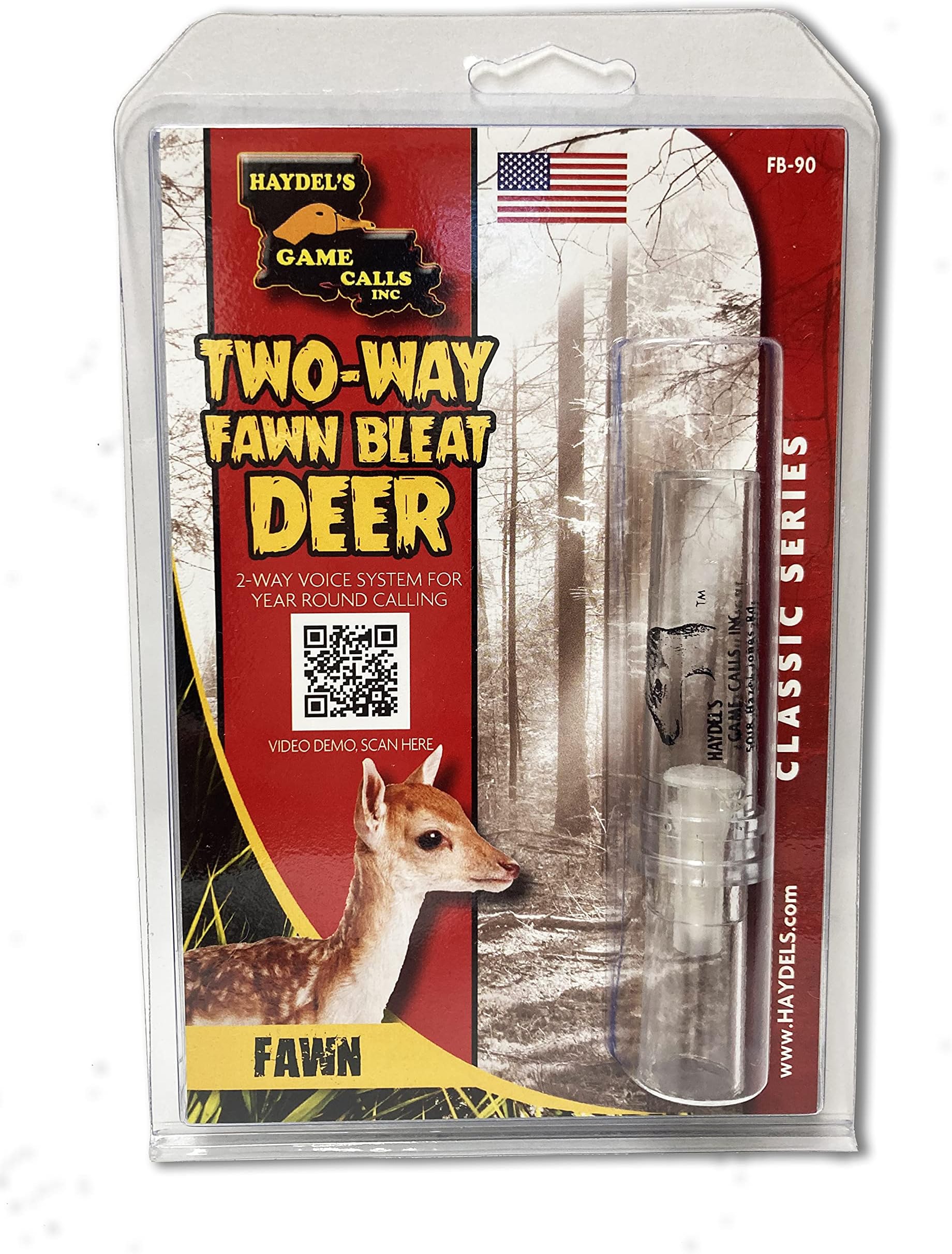 Haydel's Game Calls Inc. FB-90 Two-Way Fawn Bleat Deer Call