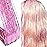 Hair Tinsel with Tools, Fairy Hair Tinsel Kit for Girls 1800 Strands Extensions, 48 Inch Heat Resistant Holographic Colored Hair Glitter Christmas Sparkle Party Halloween Festival (Pink)