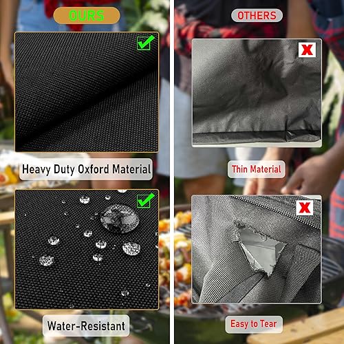 Miniatura 4 de IBVIVIC Bolsa de transporte para parrilla compatible con Weber Q1200, bolsa de almacenamiento para parrilla eléctrica al aire libre para barbacoa y