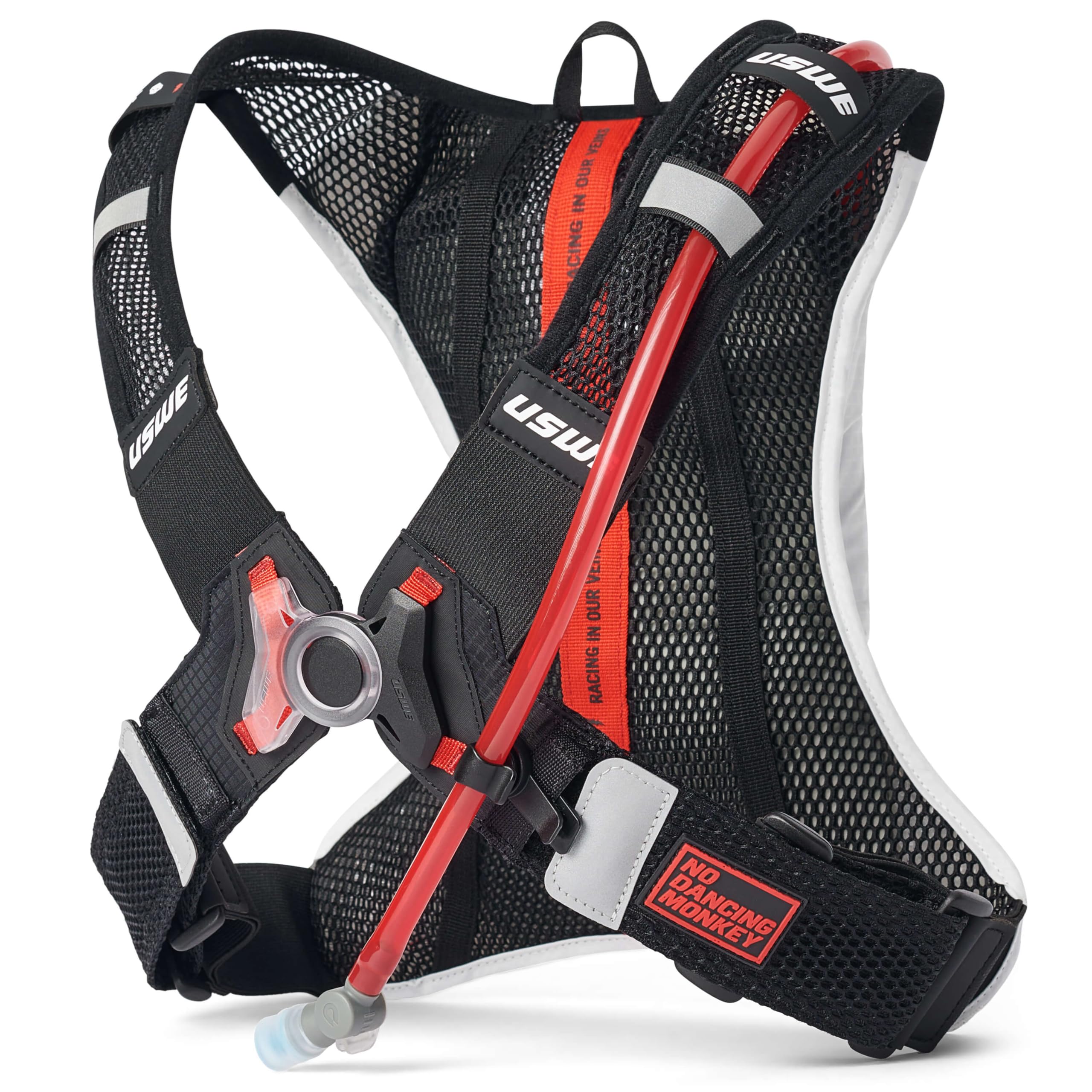 USWE Race 2.0, zaino idrico ultra leggero con sacca d'acqua da 2,0 l, confezione a prova di perdite, per ghiaia, MTB, corsa, escursionismo, ciclismo, campeggio, ciclismo, per uomini e donne (bianco