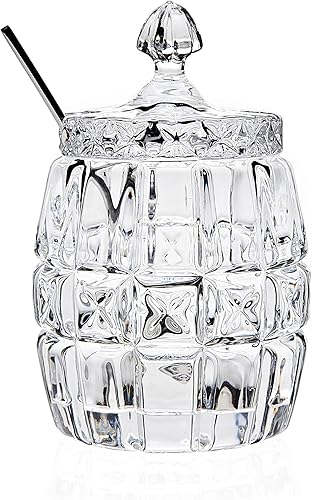 Tarro de mermelada con cuchara para servir