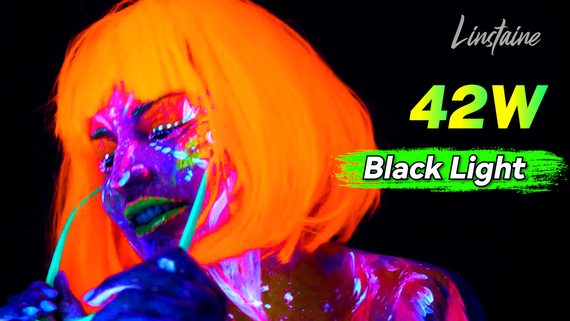 Image of 6 Pack 42W LED Black Light Bar, Blacklight with 6FT Cord+Switch+Plug, Glow in The Dark Black Lights Party Supplies for Halloween Decorations, Fluorescent Poster, Body Paint, Classroom, Bedroom