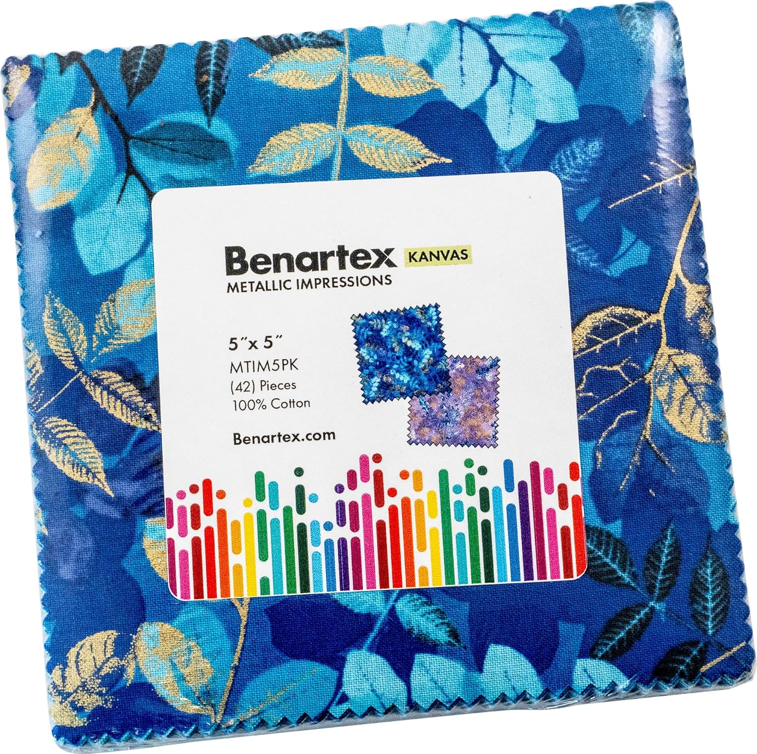 Metallic Impressions 5x5 Pack by Benartex