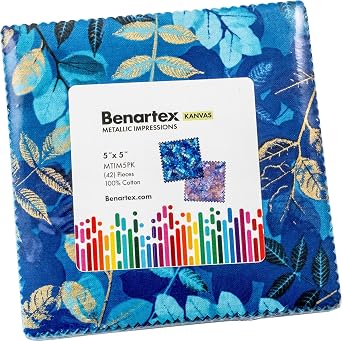 Metallic Impressions 5x5 Pack by Benartex