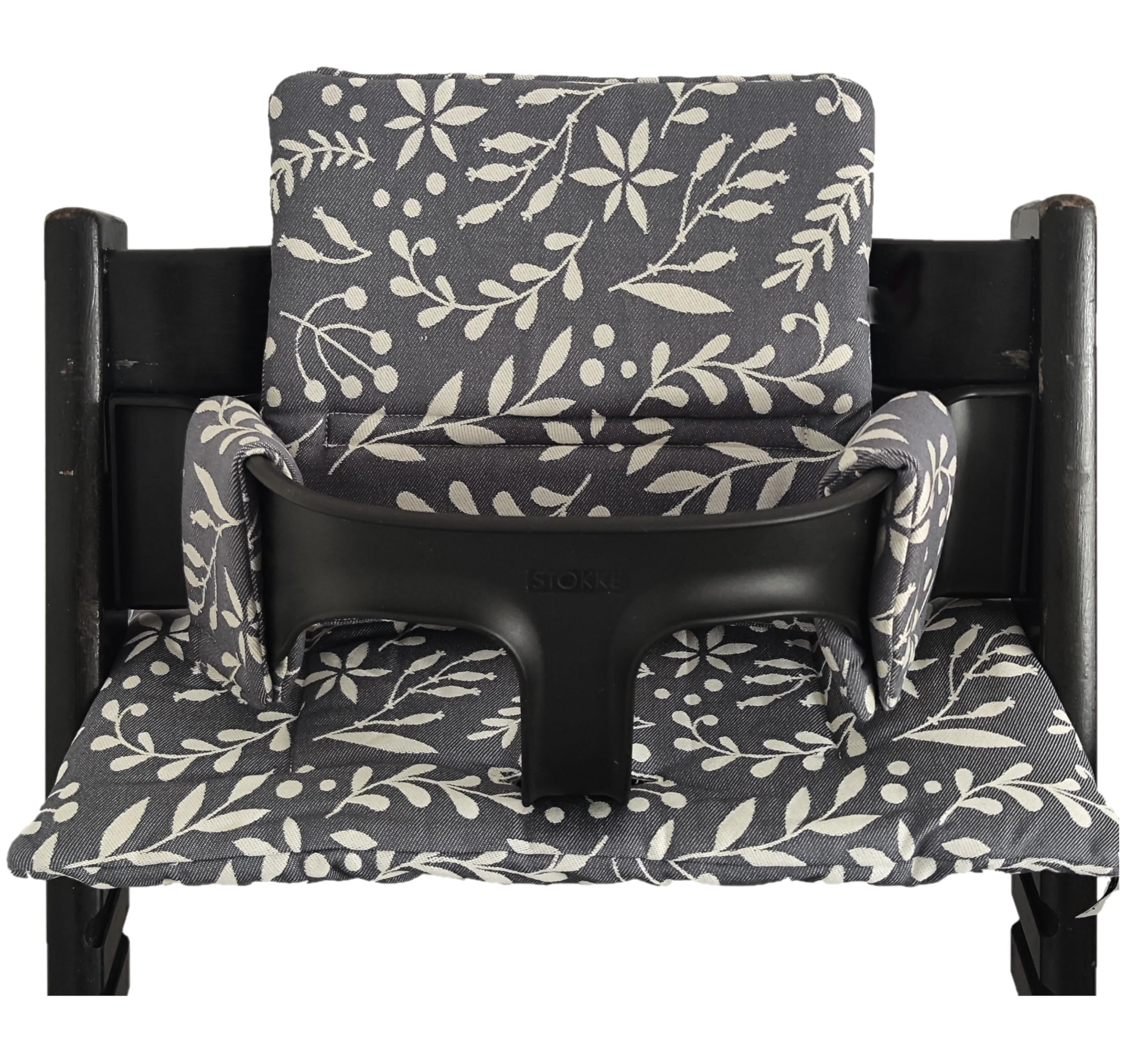 Kadem® Sitzkissen 100% Bio Baumwolle | Classic Kissen Sitzbezug Hochstuhlauflage | 2-teilig passend für Stokke Tripp Trapp Kinderhochstuhl | maschinenwaschbar einfache schnelle Befestigung | Lunaria