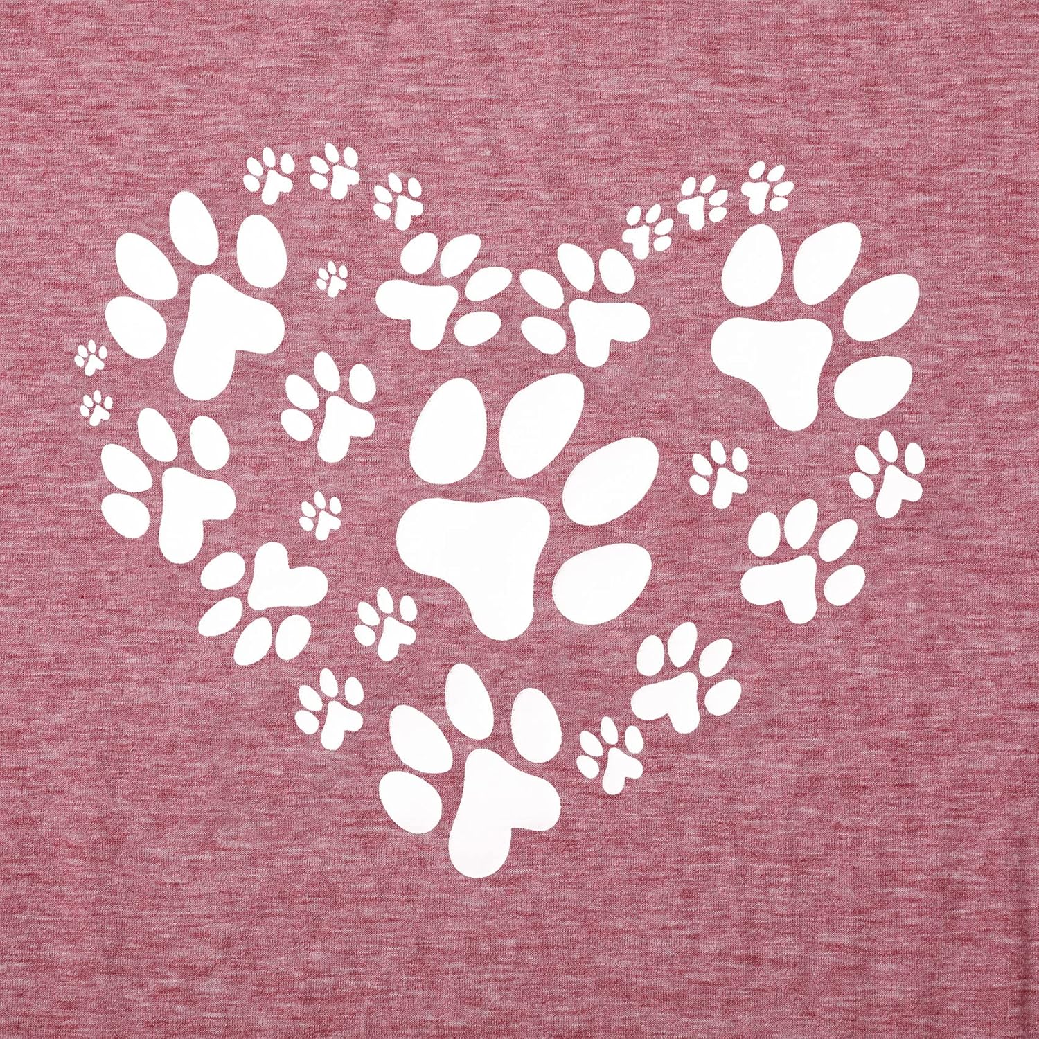Paw Love Shirt Dog Lover Shirts for Women Paw Print Heart Tee Shirt Cute Dog Mom Short Sleeve Tee Tops - Image 6