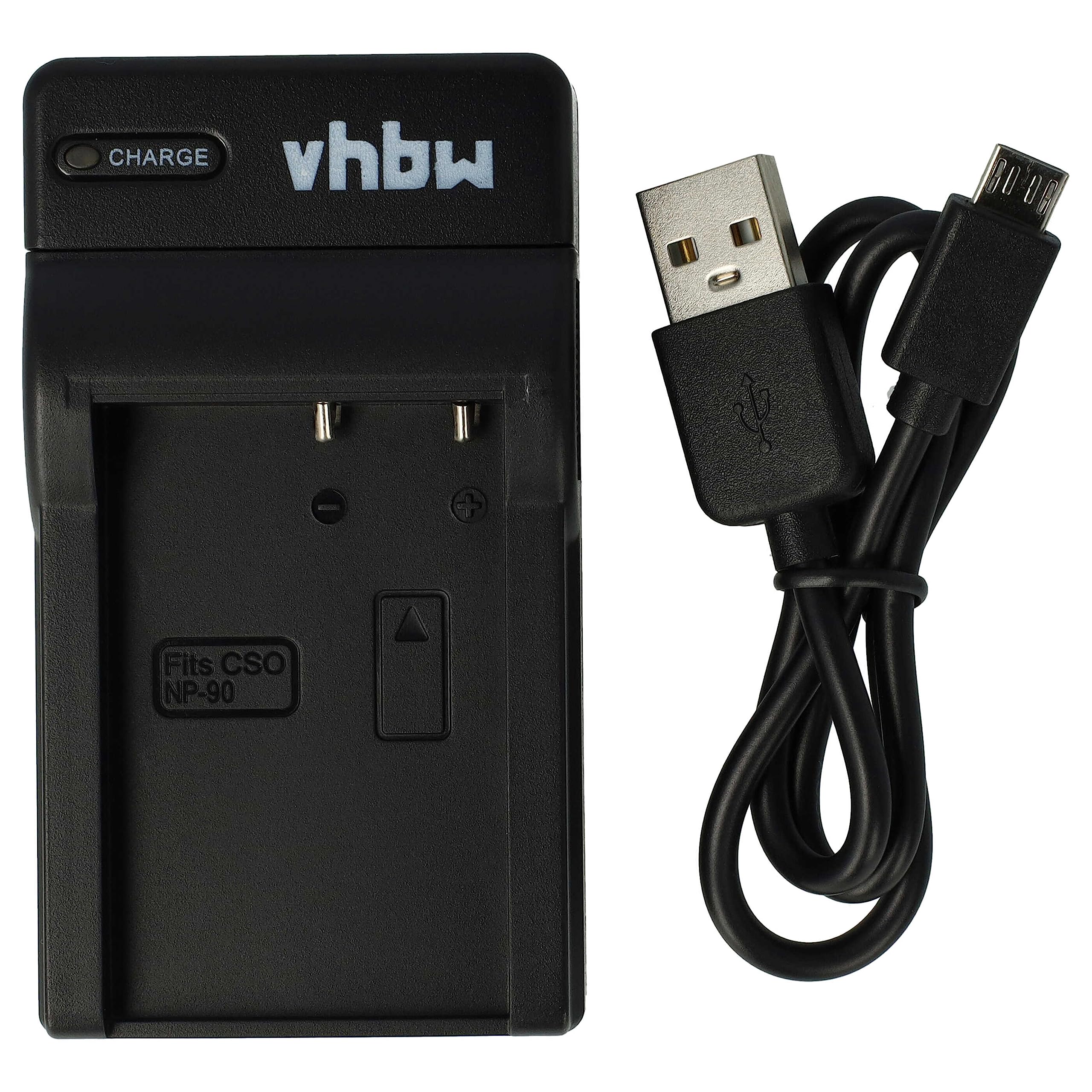vhbw caricabatterie USB compatibile con Casio Exilim EX-H15 HI-Zoom batterie di videocamera, reflex - Stazione di ricarica