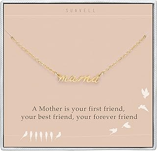 Mama Necklace - Gold Dipped Momma Necklace for Women - Expecting Mom Gift - For New Mom or Mother to Be - Mama Gifts for Expecting Mothers - New Mommy Present - Mom Jewelry Mother’s Day Gift