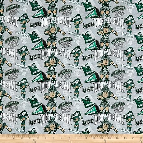 SYKEL ENTERPRISES NCAA Notre Dame Fighting Irish Mascot, Quilting Fabric by The Yard