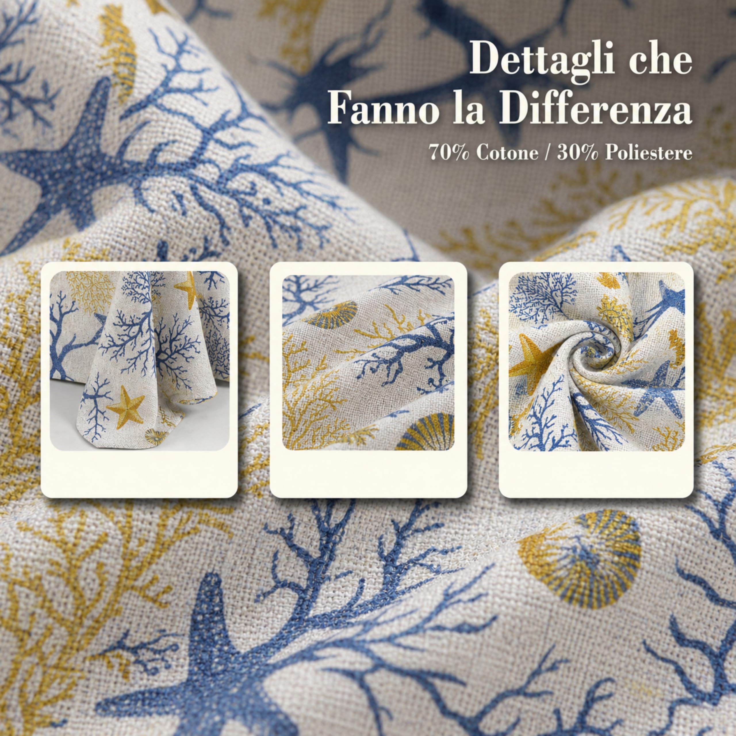 VKZ Copriletto Granfoulard 240 x 280 cm, Telo Copritutto Multiuso per Letto e Divano, Gran Foulard per Divano, Fantasia Coralli Rosso e Oro