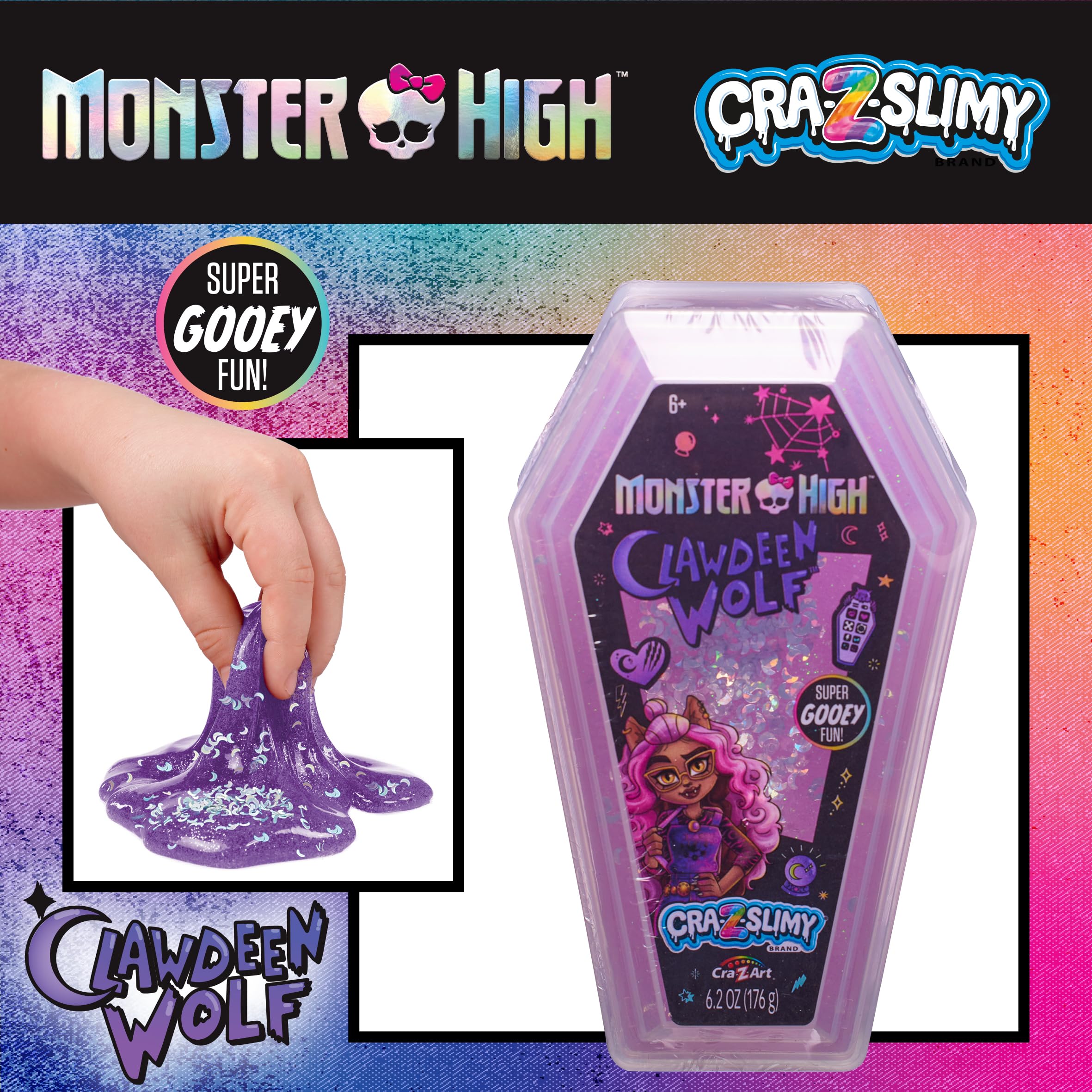 Cra-Z-Art 72218 CRA-Z Clawdeen Wolf Coffin Slimy Pre Made Slime