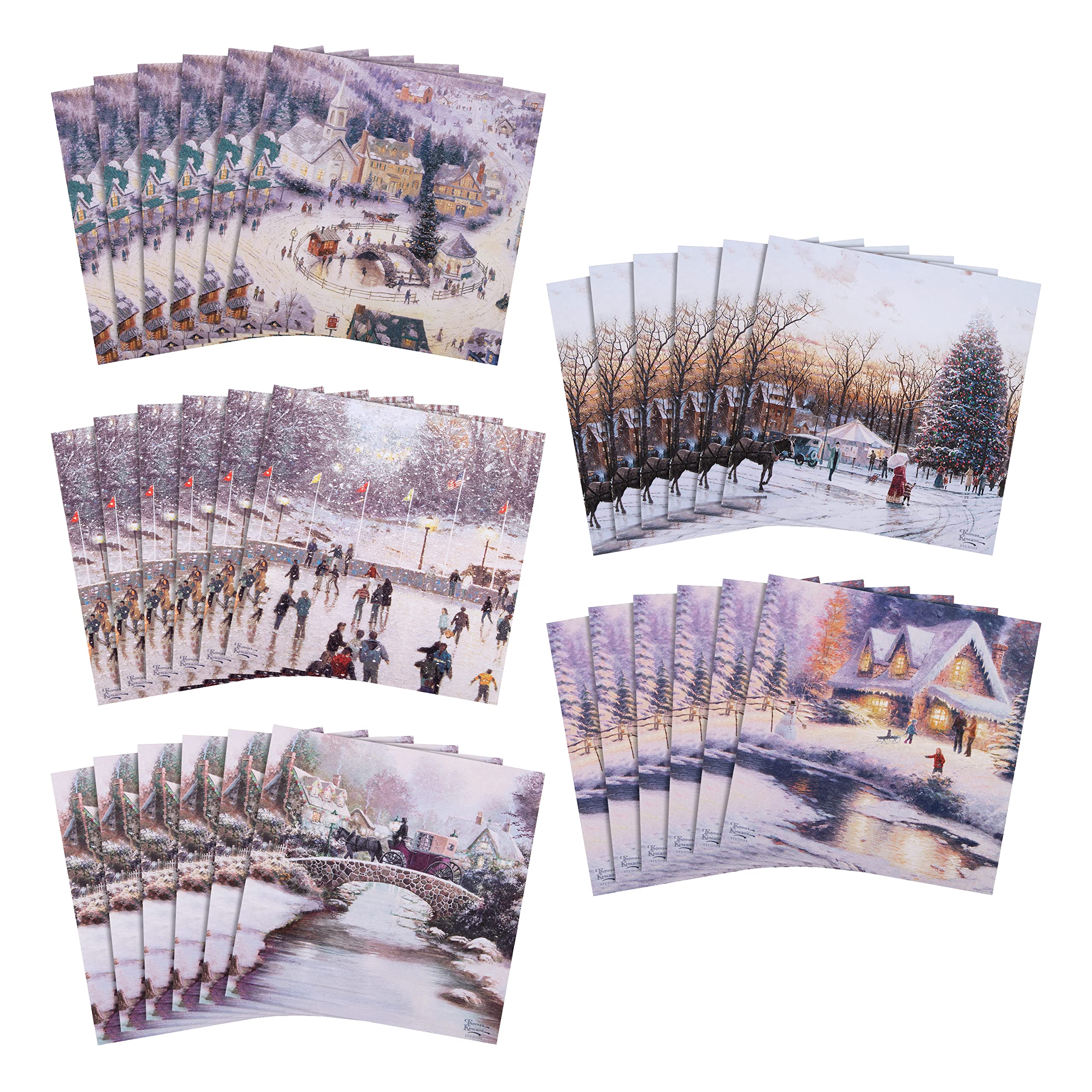 Weihnachtskarten Multipack – 24 Karten Mit 4 Winterlichen Foto-Motiven, Inkl. Umschläge, Für Grüße & Spenden